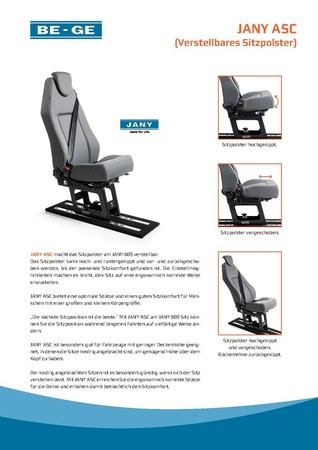 JANY ASC DE - Adjustable Seat Cushion
