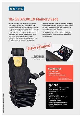 BE-GE 37E30.19 E-Powered Seat